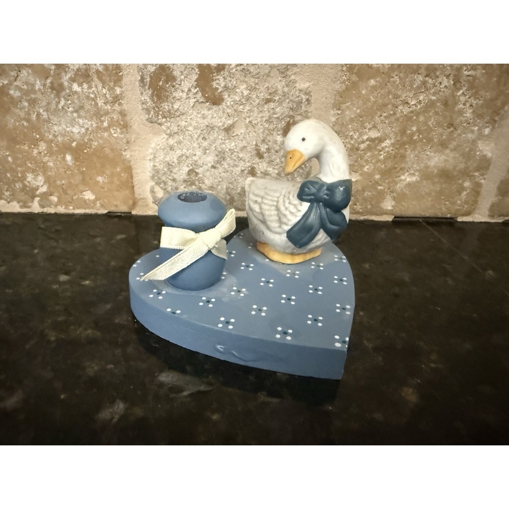 VTG 1988 Kitchen Goose Country Cottage Core Candle Toothpick Match Pen Holder